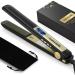 Wavytalk Pro Titanium Flat Iron 2 In 1 Hair Straightener and Curling iron 170 -450 Faster Heating Up Convenient Hair Tools with Dual Voltage LCD Display Matt Black