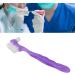 False Teeth Brush Plaque Removal Denture Toothbrush Double Sided Ergonomic Portable Soft Hair for Home Travel for Elderly(Purple) - Buy Online on SooperMarket.com