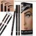 Go Ho 12 PCS Waterproof Eyebrow and Eyeliner Pencil Set - Long-lasting & Sweat-proof Makeup Brow Tint Pen in 3 Colors - Buy Online on SooperMarket.com
