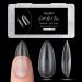 Modelones nail tips 500 pieces-Full cover nail tips set soft gel tips set pre-shaped matt pmma resin nail tip artificial nails for gluing nail art diy 10 sizes medium almond 500PCs mat