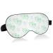 Haskirky Light Blocking Eye Mask Breathable and Adjustable Adult Men and Women Travel on Business Trips Yoga Meditation Light Smooth Comfortable Eye Mask Office Deep Sleep Goodies Green Hearts Blue