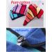Anller 2 Pack 100% Cotton Hair Towel Wrap for Women - Red & Blue | Hair Drying Towel with Button | Dry Hair Hat Shower Head Towel - Buy Online on SooperMarket.com