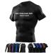 Custom Your Own Print Front & Back BJJ Foundation Rash Guard - Ranked No Gi Jiu Jitsu Rashguard Black (Short Sleeve) X-Large