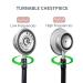 Buy Lightweight Stethoscope for Doctors & Nurses - Flexible Latex-Free Tube Soft Ear Knobs Silver Matt Finish - International Shipping Available - Buy Online on SooperMarket.com
