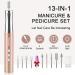 Professional Manicure Pedicure Nail Drill Kit - Cordless Electric Nail File 10 Bits & Bands LED Light 3 Speed Nail Care Tools for Home & Salon - Buy Online on SooperMarket.com