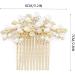 Runmi Bride Wedding Hair Combs Gold Headpieces Pearl Bridal Hair Accessories Leaf Hair Piece for Women and Girls (Gold) - Buy Online on SooperMarket.com