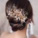 Bride Wedding Hair Comb Bridal Hair Accessories for Women Flower Rhinestone Headpiece Bridal Pearl Hair Accessories for Girls Silver Hair Accessories - Buy Online on SooperMarket.com