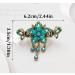 Flower Butterfly Hair Barrettes Vintage French Rhinestone Hair Clasps Claws Floral Hair Clips Accessories for Women Girls Teens (Blue C) - Buy Online on SooperMarket.com