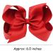 2Pcs 6 Inch Large Grosgrain Ribbon Red Hair Bows Barrettes Clip for Girls | School Hair Accessories for Toddlers & Teens - Buy Online on SooperMarket.com