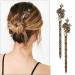 Buy 12 PCS Antique Bronze Chinese Hair Sticks - Vintage Decorative Hairpins for DIY Hair Accessories - Buy Online on SooperMarket.com