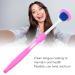 10-Piece Silicone Tongue Scraper Set - Dual Action Oral Hygiene Tool for Adults & Kids - Long Handle Pink - Buy Online on SooperMarket.com