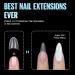 TOMICCA Short Almond French Edge Nail Tips - 240 pcs Clear Matte False Nails - 12 Sizes Half Cover Artificial Nails for Acrylic Extensions - Buy Online on SooperMarket.com