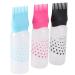 SOLUSTRE Hair Applicator Bottle 3pcs Root Comb Applicator Bottle Hair Color Applicator Bottle Squeezable Hair Oil Bottle Brush for Home Salon Hair Dye (Black Rosy and Blue) Hair Oils As Shown