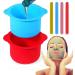 Silicone Wax Warmer Liner Set - Non-Stick Wax Bowl & Spatula Sticks - Perfect for Wax Melters - Pink - Buy Online on SooperMarket.com