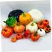 IMIKEYA 6pcs Halloween Pumpkin Crafts Halloween Foam Pumpkins White Pumpkins Orange Decor Simulation Artificial Pumpkin Painted Pumpkins Fake Pumpkins Diy Shape Mini Decorations - Buy Online on SooperMarket.com