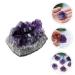PRETYZOOM Purple Ornament 2pcs Amethyst Cluster Chips Rock Amethyst Gravel Geode Natural Crystal Adornment Irregular Fluorite - Buy Online on SooperMarket.com