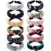 Knot Headband Wide Knotted Headbands for Women 12 Pack Head Bands Women Hair Knotted Headband for Women Knot Headbands Womens Headbands Elastic Turban Boho Bandeau Hair Accessories for Washing Face headbands 01