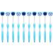 10-Piece Tongue Scraper Set - Long Handle Ergonomic Silicone Cleaning Brush for Oral Health & Fresh Breath - Blue - Buy Online on SooperMarket.com