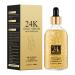 Ofanyia 24K Gold Serum for Face Moisturizing Anti Aging Facial Serum with Vitamin E Hyaluronic Acid & Retinol Smooth Fine Lines Wrinkles Tightening Firming Skin Face Serum 100ml (100ml)