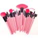 XLKJ 24 Pieces Makeup Brush Set - Premium Cosmetic Brushes with Bag (Pink) | Best International Shipping - Buy Online on SooperMarket.com