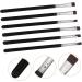 CANIGHT 6pcs Flat Eyebrow Brush Eyeliner Tool Eyeshadow Brush Eye Lash Brush Eye Brush Black Wooden Handle - Buy Online on SooperMarket.com