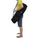 YogaAddict Large Yoga Mat Bag - 28 x 8 Inches - Compact Carrier with Pockets - Adjustable Strap - Easy Access - Black - Buy Online on SooperMarket.com