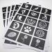 Xmasir 5 Sheets 70pcs Small Glitter Woman Drawing Tattoo Stencil Set for Kids - Cute Airbrush Stencils & Templates - Buy Online on SooperMarket.com