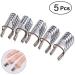 5PCS/SET Reusable Nail Art Extension Forms Guide Acrylic Nail Uv Gel Nail Extention Tips Nails Aluminum Form Guide(Silver) - Buy Online on SooperMarket.com