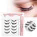 Magnetic Eyeliner & Eyelash Kit - 5 Pairs 3D No Glue Needed | Easy Application with Tweezers - Buy Online on SooperMarket.com