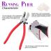 Swpeet Heavy Duty Breaker Grozer Pliers and Glass Running Pliers Kit - Perfect for Stained Glass | Flat & Curve Jaws with Rubber Tips - Buy Online on SooperMarket.com
