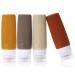 Lufevrm 4 pieces 90ml travel bottles set BPA-free silicone leakproof replaceable.