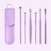 Innovative 6Pcs Spring Earwax Cleaner Tool Set | 360 Spiral Design Ear Wax Removal Kit with Storage Bag | Lancing Device | Purple - Buy Online on SooperMarket.com
