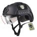 ATAIRSOFT PJ Type Tactical Multifunctional Fast Helmet with Visor Goggles Version BK