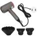 FILFEEL Powerful Professional Ionic Hair Dryer with Fast Drying 1800W 3 Heat/2 Speed Low Noise Black. Travel Size for Salon Home & Travel (US Plug 100 240V 110V) - Buy Online on SooperMarket.com