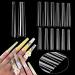 JZK 240x XXXL Clear Half Cover Extra Long Coffin Nail Tips For Acrylic Extensions No C Curve False Nail Tips Long For Gel And Acrylic Nails 3XL Finger Nail Extension Tips - Buy Online on SooperMarket.com