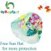 UPF 50+ Baby Girl One Piece Swimwear with Sun Hat | Toddler Swimsuit Set | Green Flower | 3-6 Months - Buy Online on SooperMarket.com