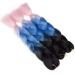 Buy Tess Braids Extensions - 60cm Jumbo Kanekalon Hair Braids (3 Pack: Black/Blue/Pink) for Box Braids - 100g Bundles - Ombre Hair Extensions - Buy Online on SooperMarket.com