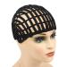 1Pc Black Wig Cap Braided Cap Crochet Wig Cap Adjustable Elastic Band and Hair Clips Weaving Wig Caps for Wig Making