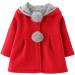 Cute Rabbit Ears Hooded Baby Girl Cloak Coat | TMEOG Newborn Toddler Outwear Winter Clothes 18-24 Months Red - Buy Online on SooperMarket.com
