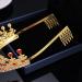 Kamirola Queen Crystal Tiara Headband for Women - Gold Red Wedding Hair Accessory - Buy Online on SooperMarket.com