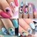 Seaside Series Nail Art Stickers - Green Coconut Palm Beach Design - Summer Holiday Decorations - DIY Nail Art Supplies - Buy Online on SooperMarket.com