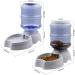 Zcaukya Automatic Cat Feeder & Water Dispenser Set - 1 Gal x 2 Gravity Dog Water Fountain & Pet Food Feeder (Grey) - Buy Online on SooperMarket.com