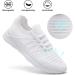 Buy ZDFQLGV Women's White Sports Shoes - Comfortable Slip-On Tennis Running & Hiking Footwear | Light & Breathable Fitness Shoes - EU 38 - Buy Online on SooperMarket.com