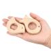Rosewinec 6-Piece Wooden Baby Bite Ring Set | Handmade DIY Jewelry & Craft | Safe Wooden Figures for Baby's Early Development - Buy Online on SooperMarket.com