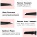 FACEMADE 3-Piece Tweezers Set for Women and Men - Stainless Steel Eyebrow Tweezers, Scissors, and Razor for Facial Hair Removal - Buy Online on SooperMarket.com
