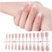 Press On Nails 10 Sheets Color Long Press On Nails With White Edge 12 Size Full Cover Stick On Nails Simple Style False Nails For Women Girls Nail Art Style3 - Buy Online on SooperMarket.com