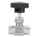 Water/Gas/Oil Flowing Regulation Stainless Steel BSPP Female Thread Straight Needle Valve for Water Gas Oil Transmission(Black Handle 1/4in)