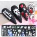 6Pcs Halloween Nail Stamp Plates Set with Various Patterns Spider Webs Pumpkins Bats Skulls DIY Print Manicure Salon Design Perfect Halloween Nail Decoration for Professional DIY Salon - Buy Online on SooperMarket.com