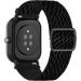 Adjustable Elastic Band for Amazfit Watches | Soft Stretch Nylon Loop Bracelet Strap Replacement in Black - Buy Online on SooperMarket.com