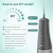 Cordless Portable Water Flosser with 4 Modes and 6 Tips - Professional Electric Teeth Cleaning Kit for Oral Care - 300mL Water Tank - Gray - Buy Online on SooperMarket.com